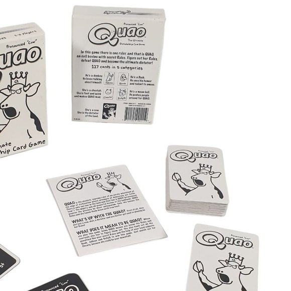 Quao Pronounced Cow Card Game Complete Set Family Night Ultimate Dictatorship - Picture 4 of 5